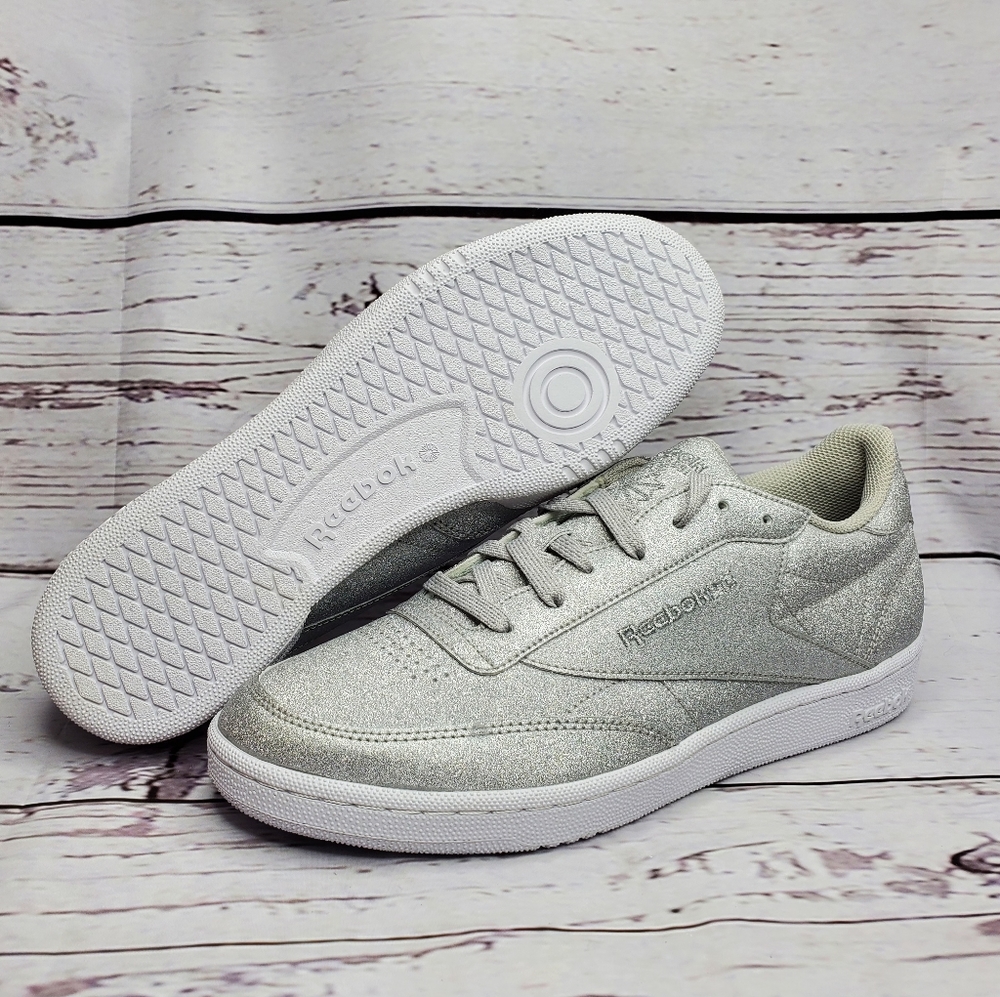 Womens REEBOK CLUB C 85 SYN Diamond Silver Trainer